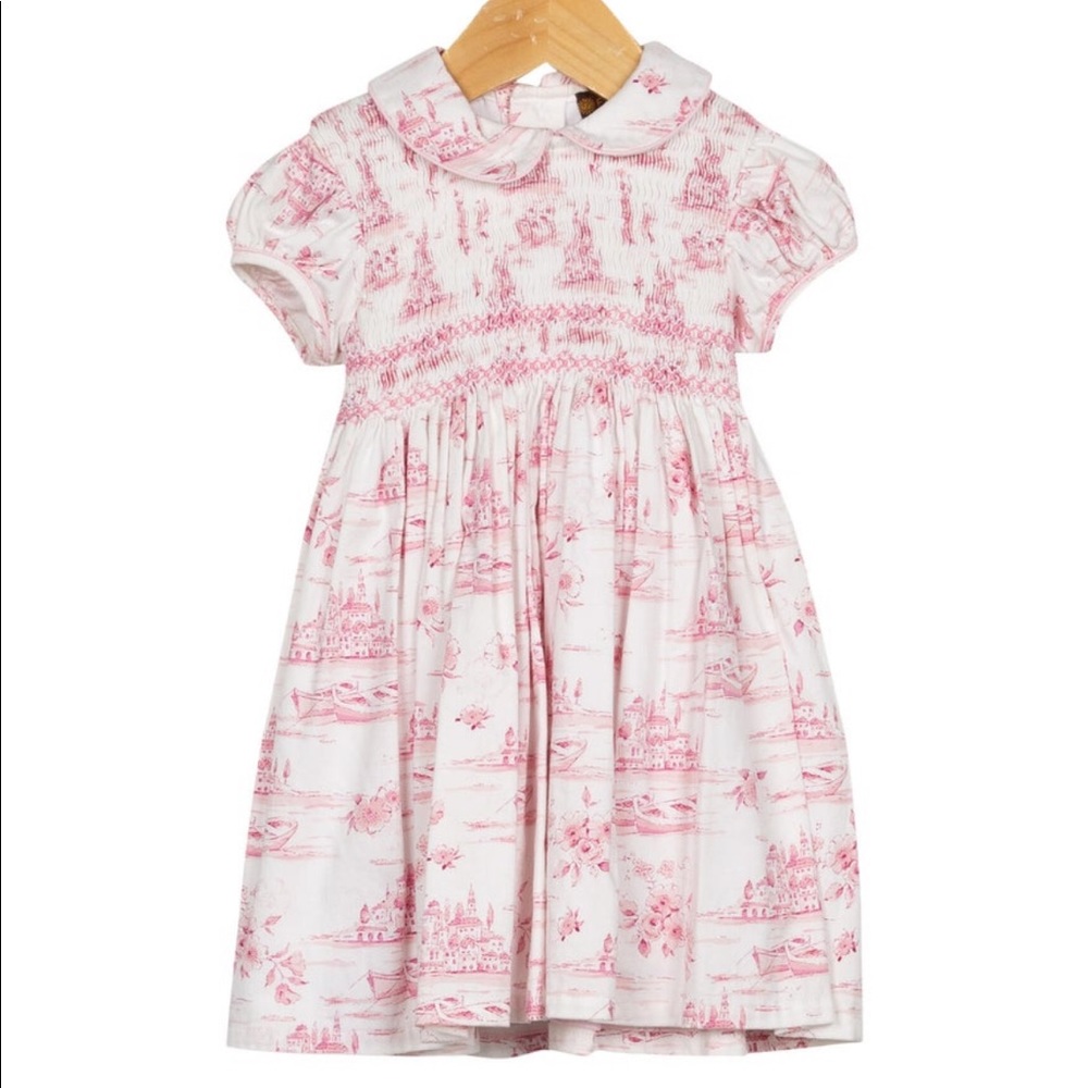 GORGEOUS Fleurisse Leon Toile de Jouy Baby Girl Dress